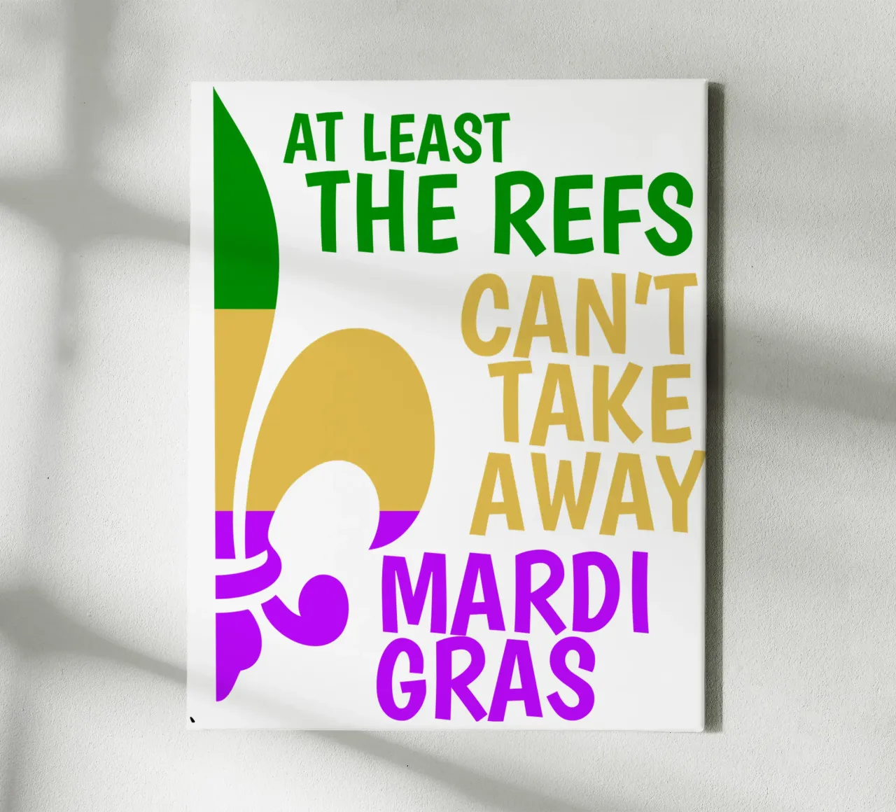 mardigras iconisch grappig kunstontwerp canvas met Baklijst van onefeelshop