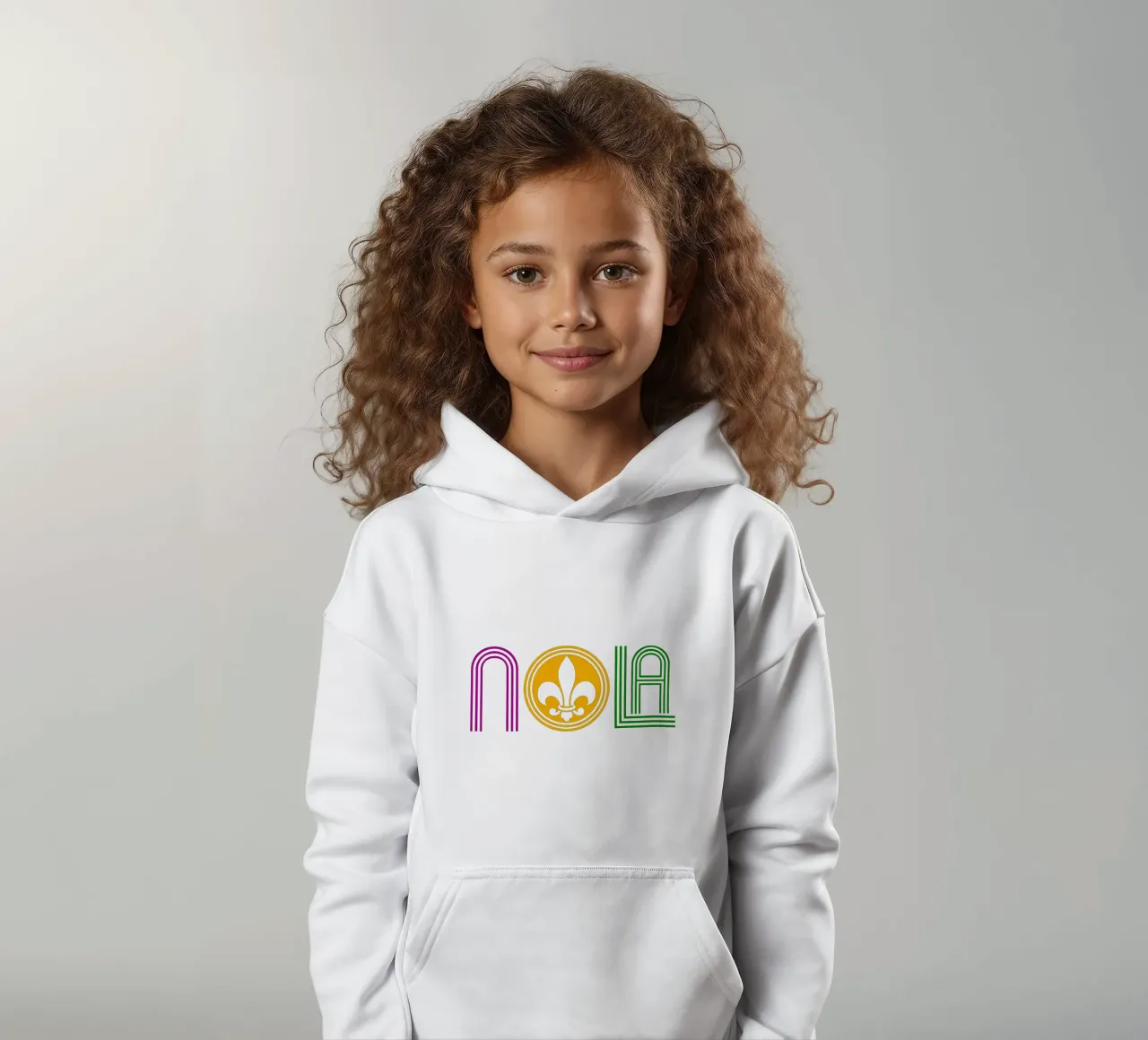nola mardigras felpa bambino con cappuccio da onefeelshop