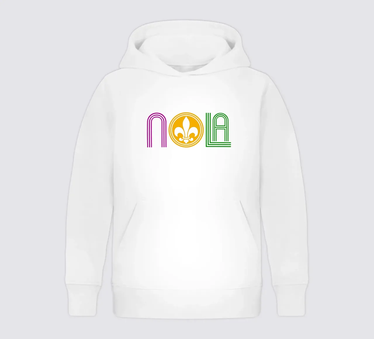 nola mardigras felpa bambino con cappuccio da onefeelshop