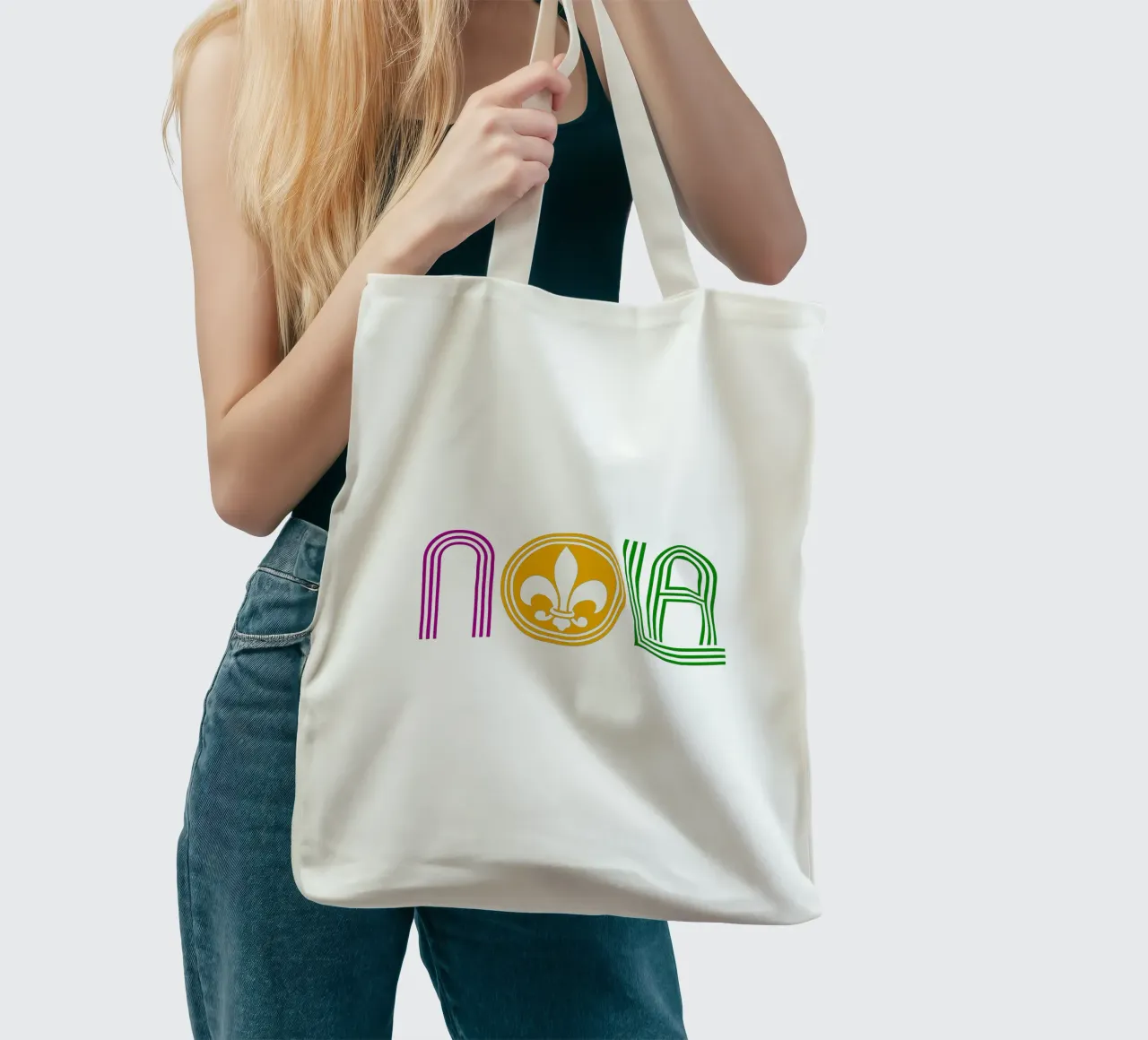nola mardigras borsa in juta da onefeelshop