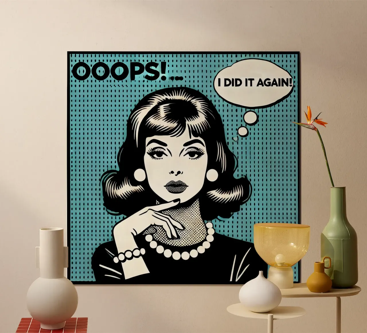 OOOPS  - Vintage-Posterdruck poster con telaio in plastica da posterprints-by-nomad