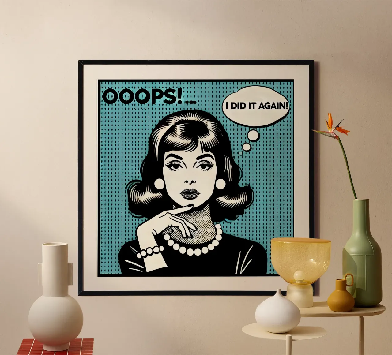 OOOPS  - Vintage-Posterdruck poster con telaio in plastica da posterprints-by-nomad