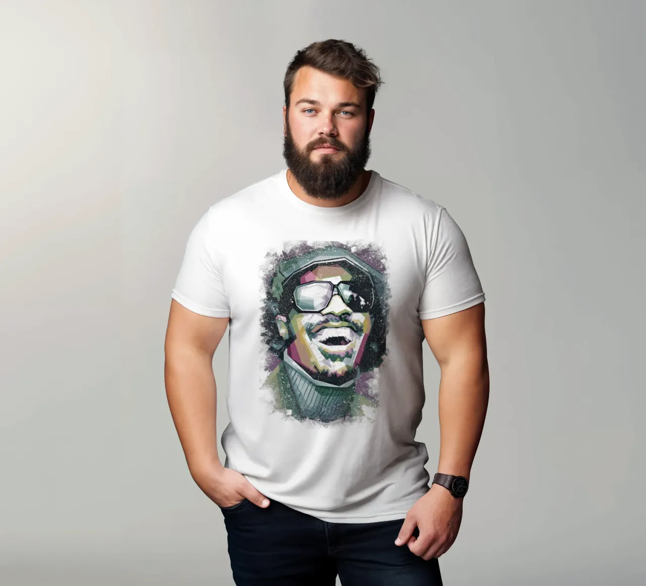 Stevie Wonder WPAP fanart t-shirt da Alkahfsmart
