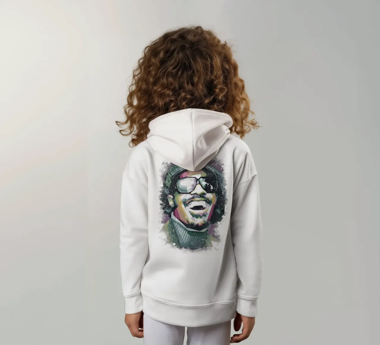Stevie Wonder WPAP fanart felpa bambino con cappuccio da Alkahfsmart