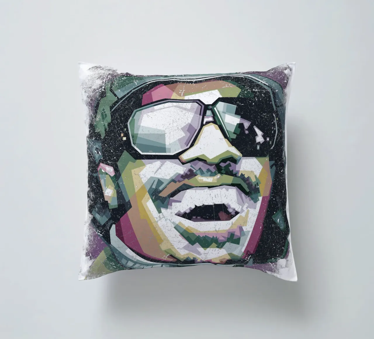 Stevie Wonder WPAP fanart cuscino da Alkahfsmart