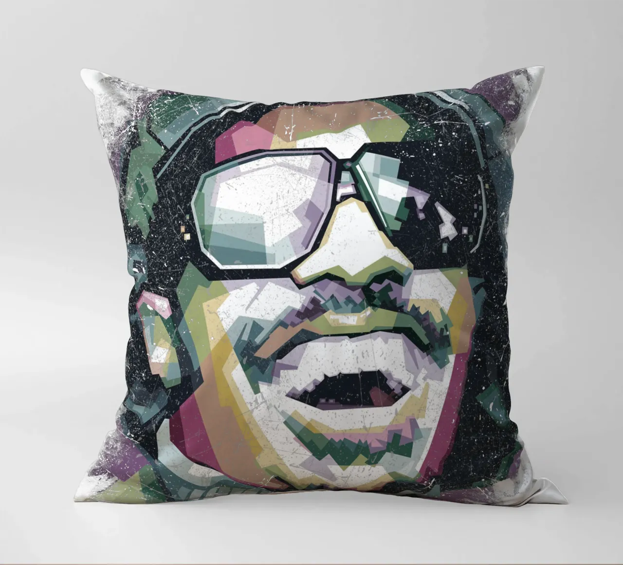 Stevie Wonder WPAP fanart cuscino da Alkahfsmart