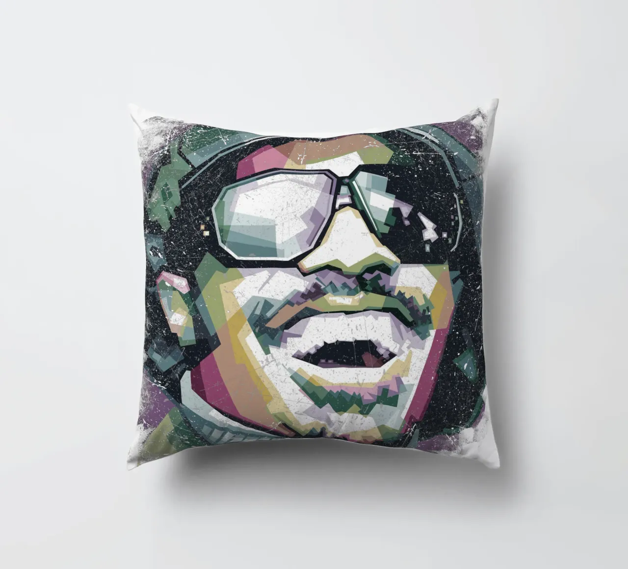 Stevie Wonder WPAP fanart cuscino da Alkahfsmart