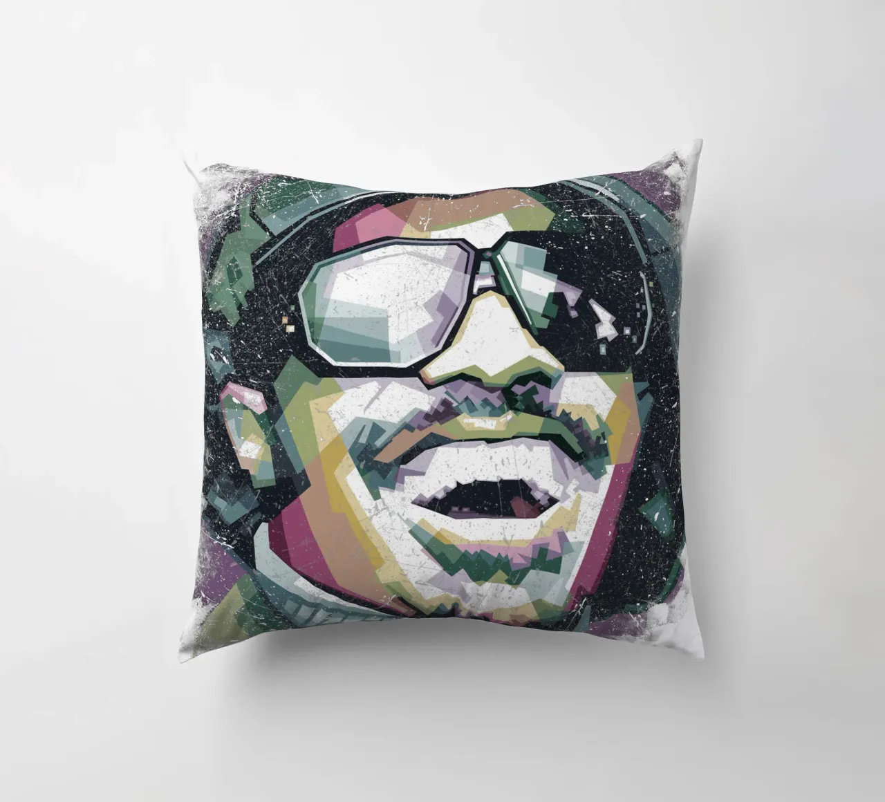 Stevie Wonder WPAP fanart cuscino da Alkahfsmart