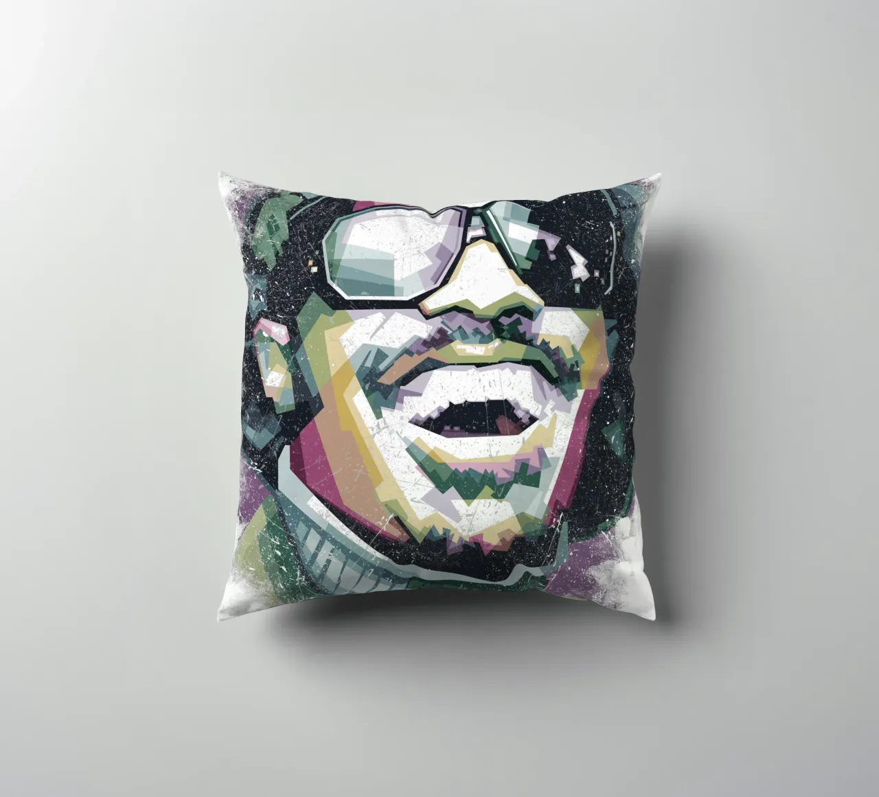 Stevie Wonder WPAP fanart cuscino da Alkahfsmart