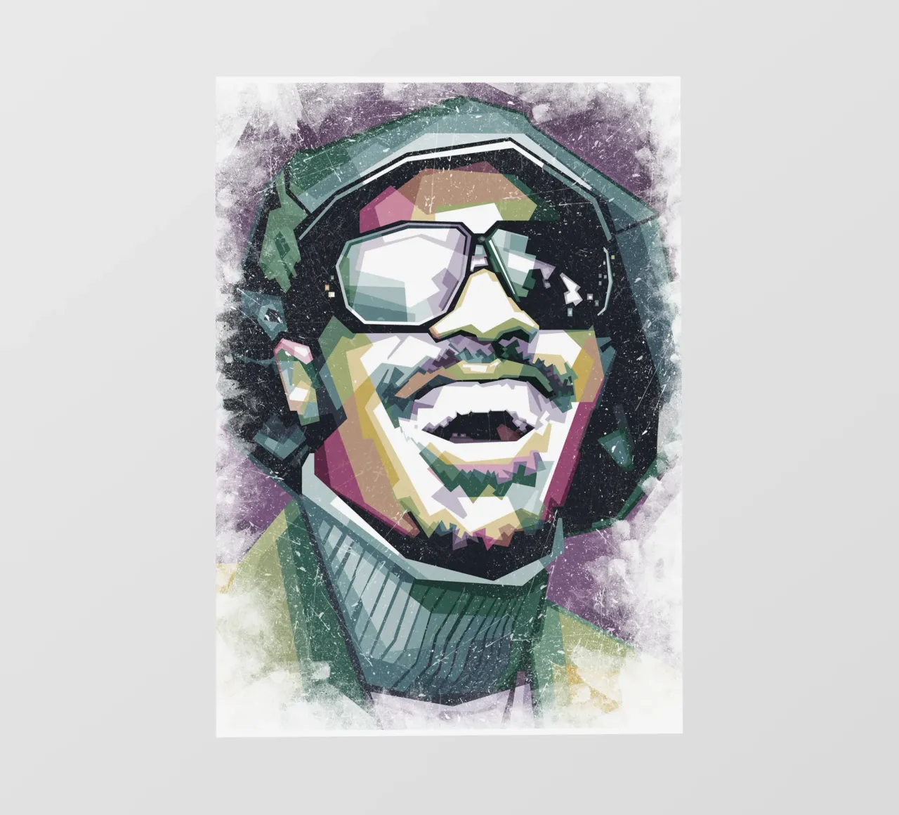 Stevie Wonder WPAP fanart telo in pvc da Alkahfsmart