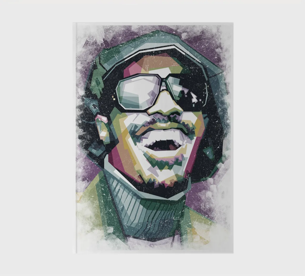 Stevie Wonder WPAP fanart notebook by Alkahfsmart