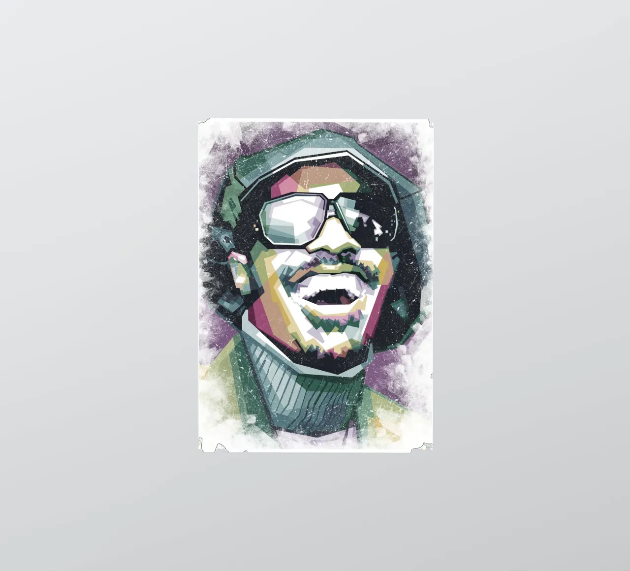 Stevie Wonder WPAP fanart adesivo da Alkahfsmart