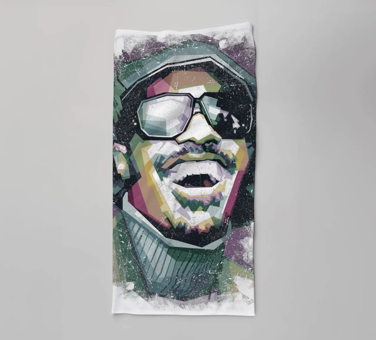 Stevie Wonder WPAP fanart asciugamano da bagno da Alkahfsmart