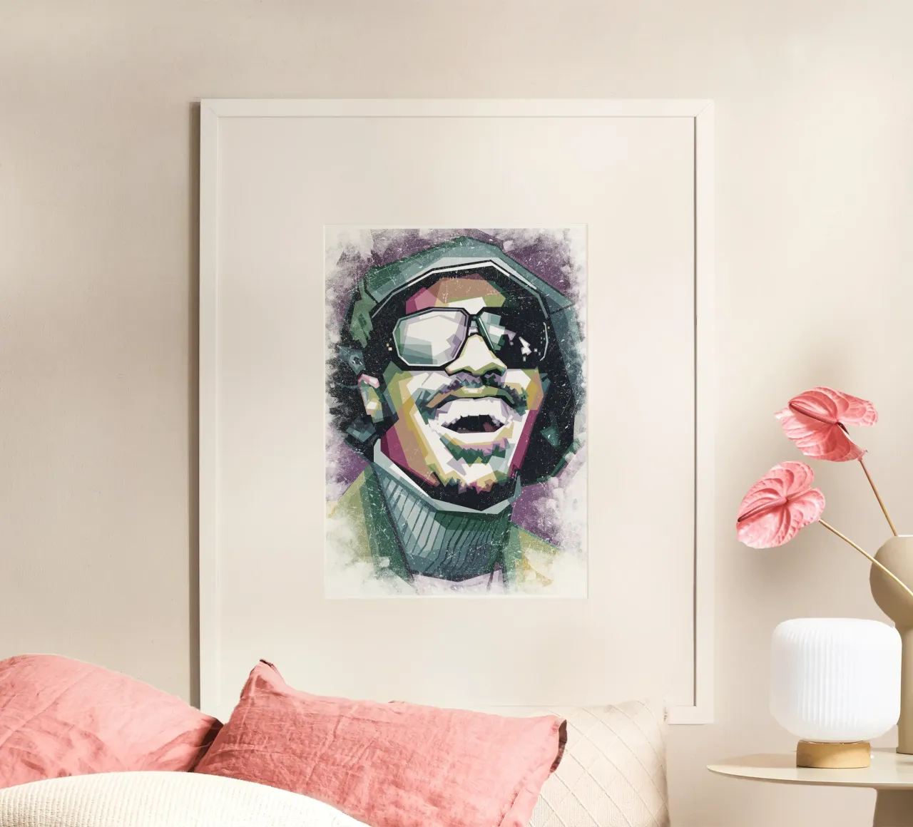 Stevie Wonder WPAP fanart carta hahnemühle da Alkahfsmart