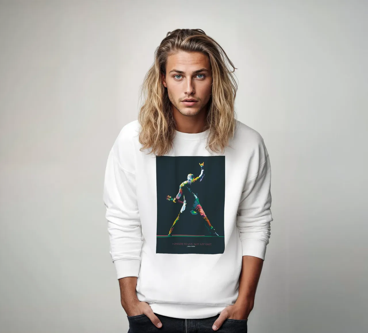 Ik kies ervoor om te leven, niet om alleen maar te bestaan. sweatshirt van Alkahfsmart