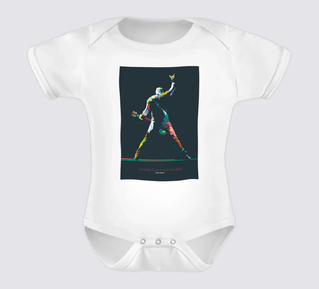 Ich will leben, nicht nur existieren. Kurzarm Babybody von Alkahfsmart