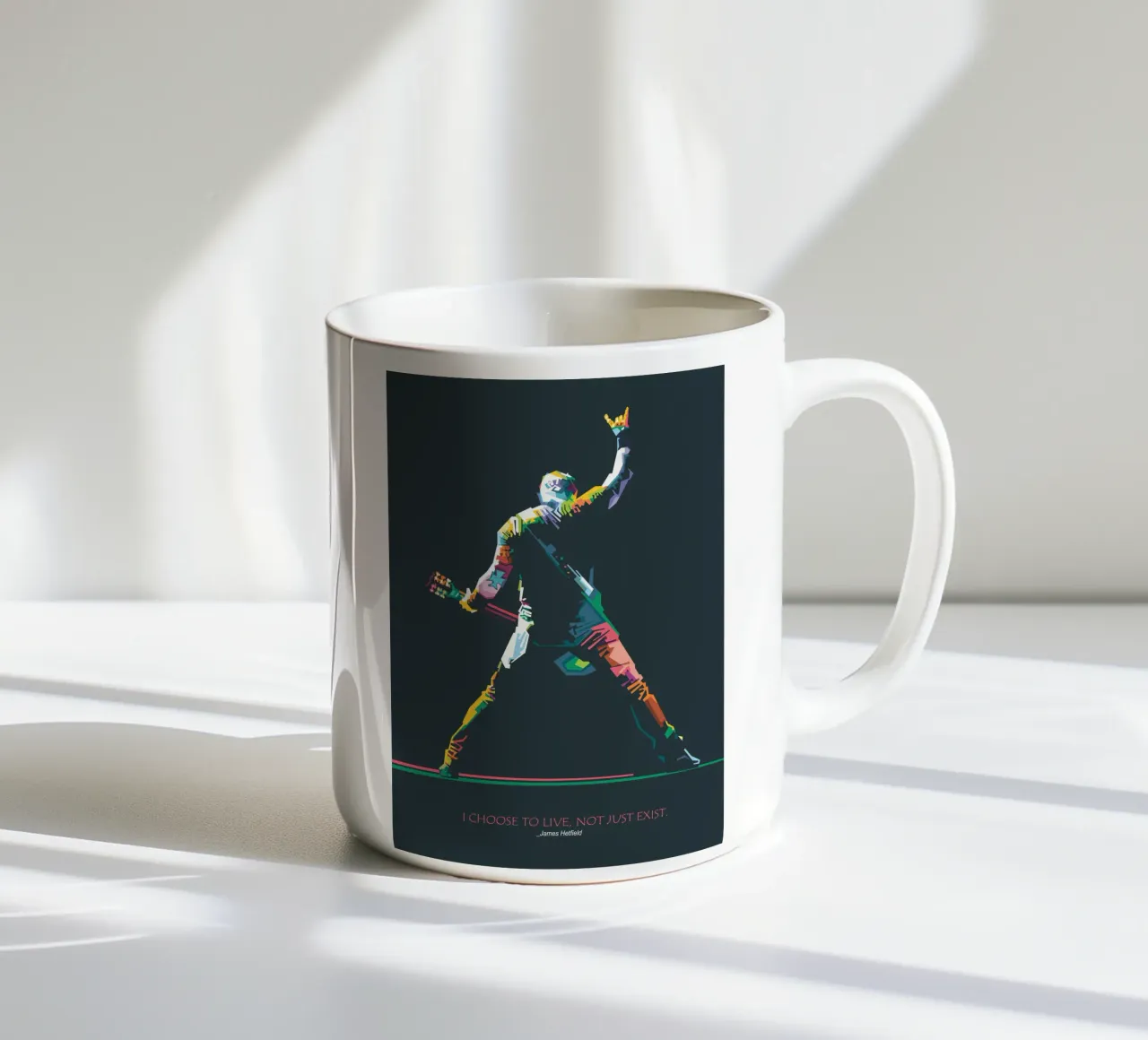 Ho scelto di vivere, non solo di esistere. tazza in ceramica da Alkahfsmart