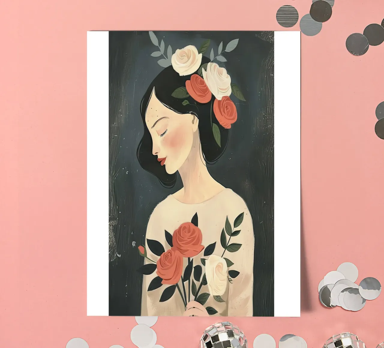 Lady of Roses sticker sheet by DaarbyN