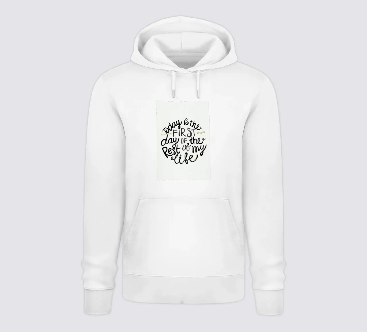 Today Is The First Day felpa con cappuccio da Pom Graphic Design