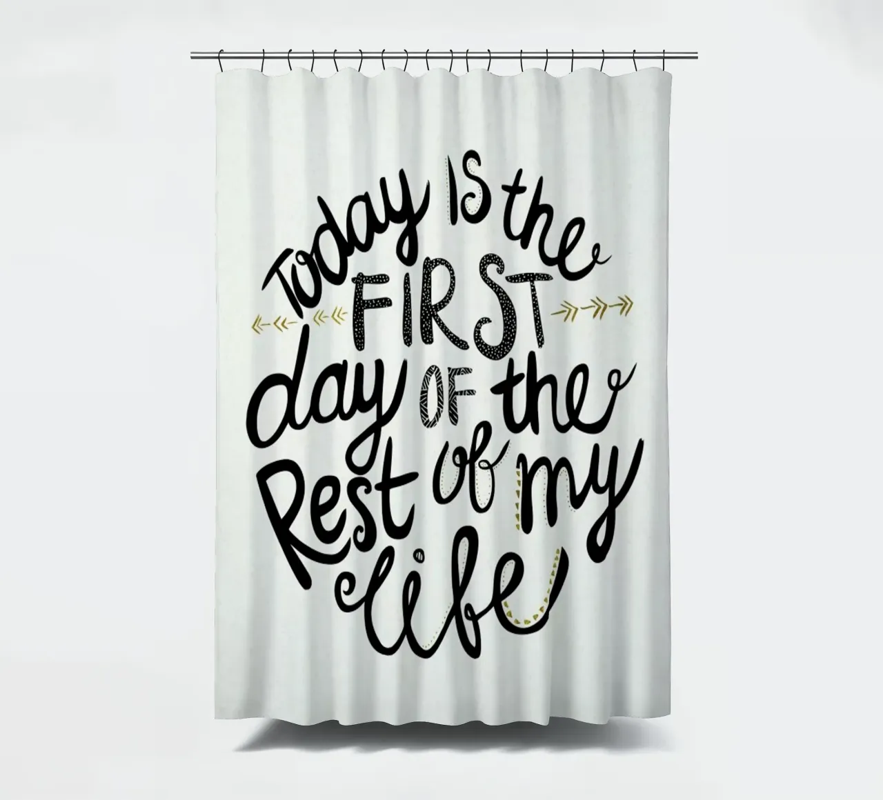 Today Is The First Day tenda da doccia da Pom Graphic Design