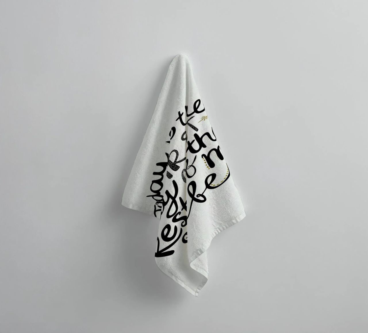 Today Is The First Day asciugamano da bagno da Pom Graphic Design
