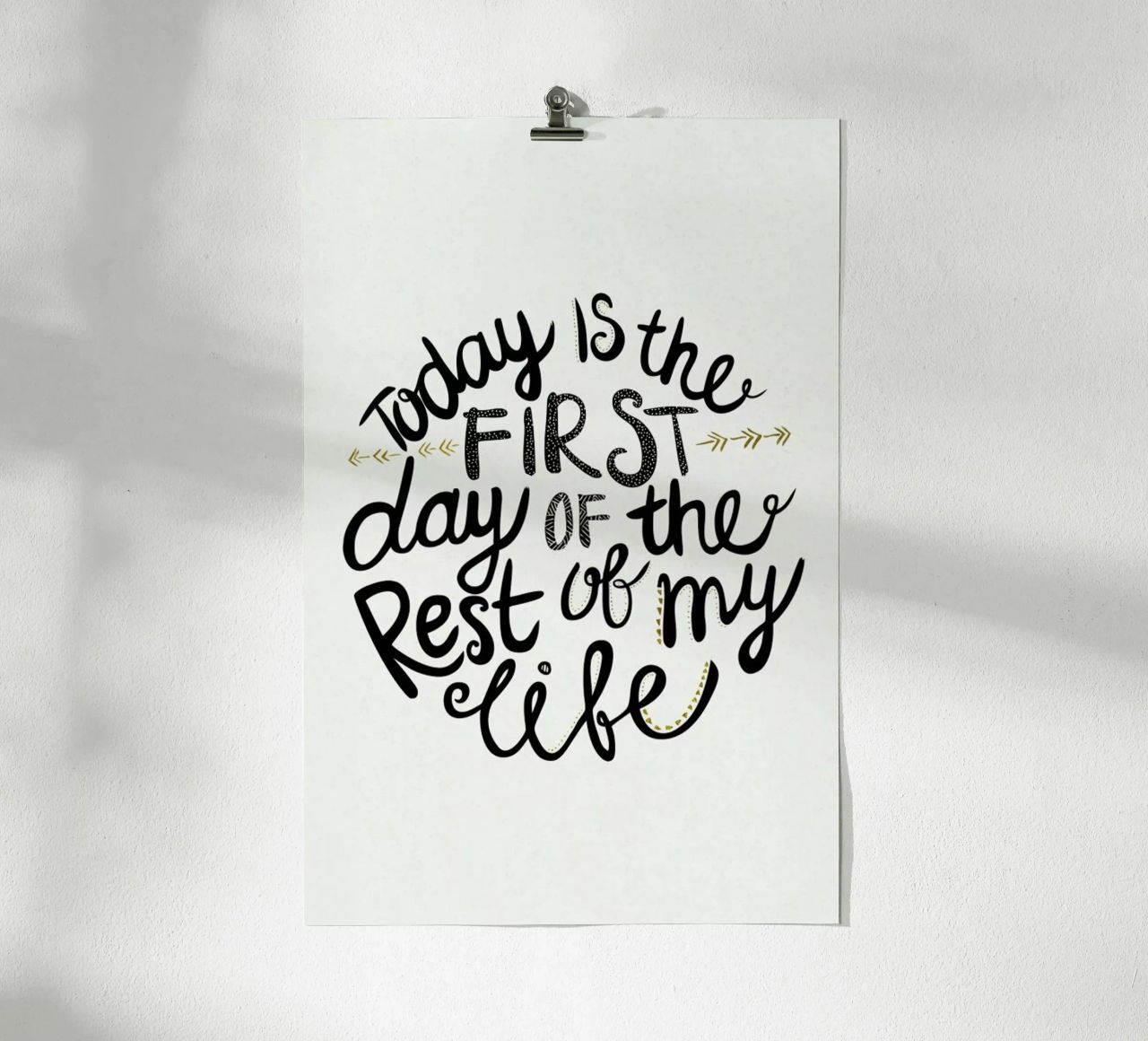 Today Is The First Day carta hahnemühle da Pom Graphic Design