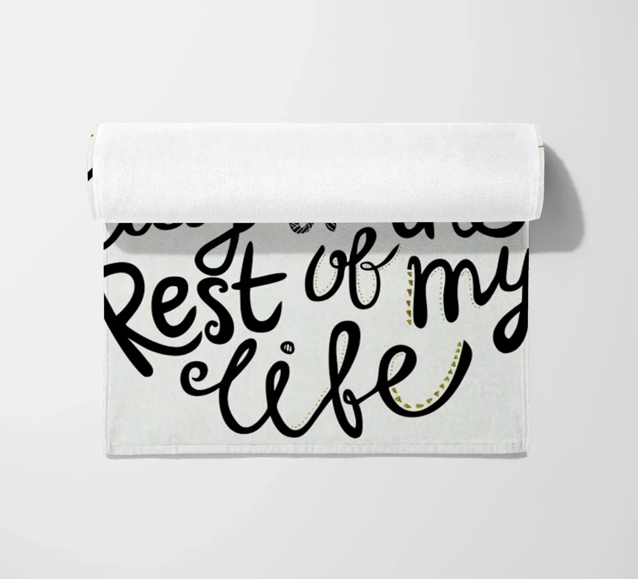 Today Is The First Day beach towel by Pom Graphic Design