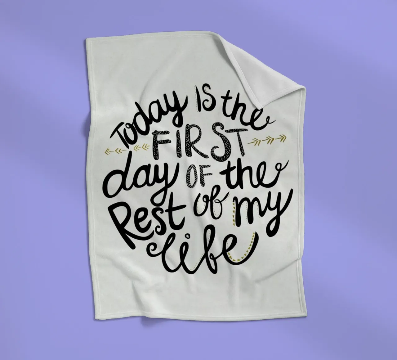 Today Is The First Day coperta in pile da Pom Graphic Design