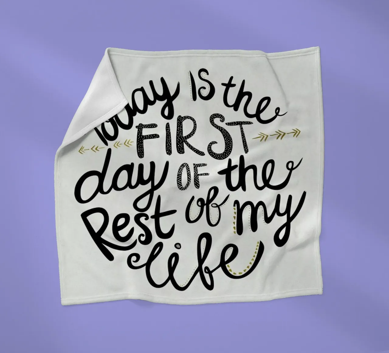 Today Is The First Day manta de franela de Pom Graphic Design