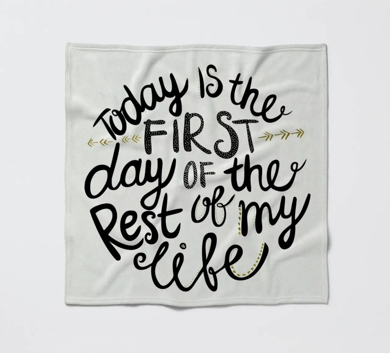 Today Is The First Day coperta in pile da Pom Graphic Design