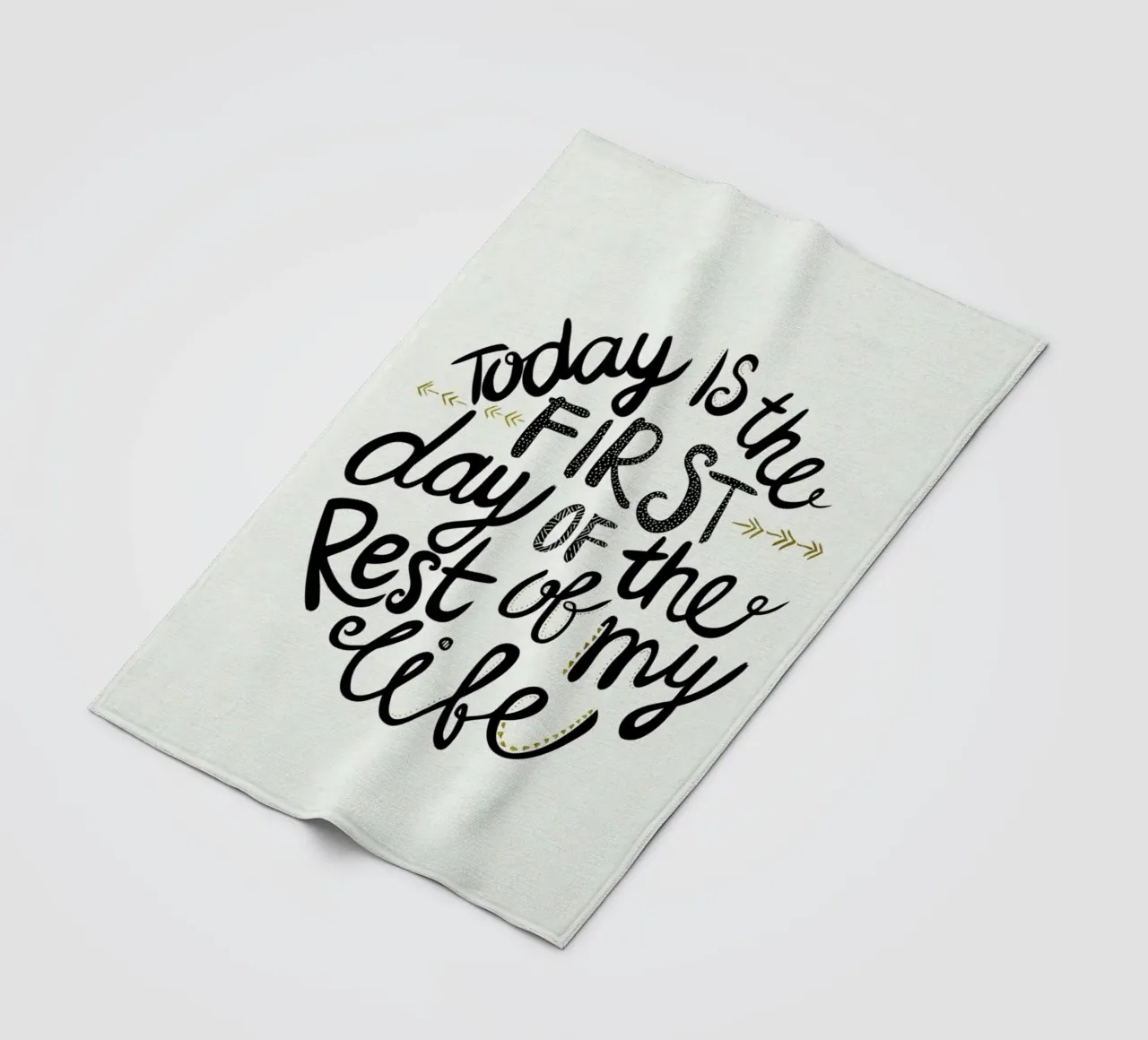 Today Is The First Day coperta in pile da Pom Graphic Design