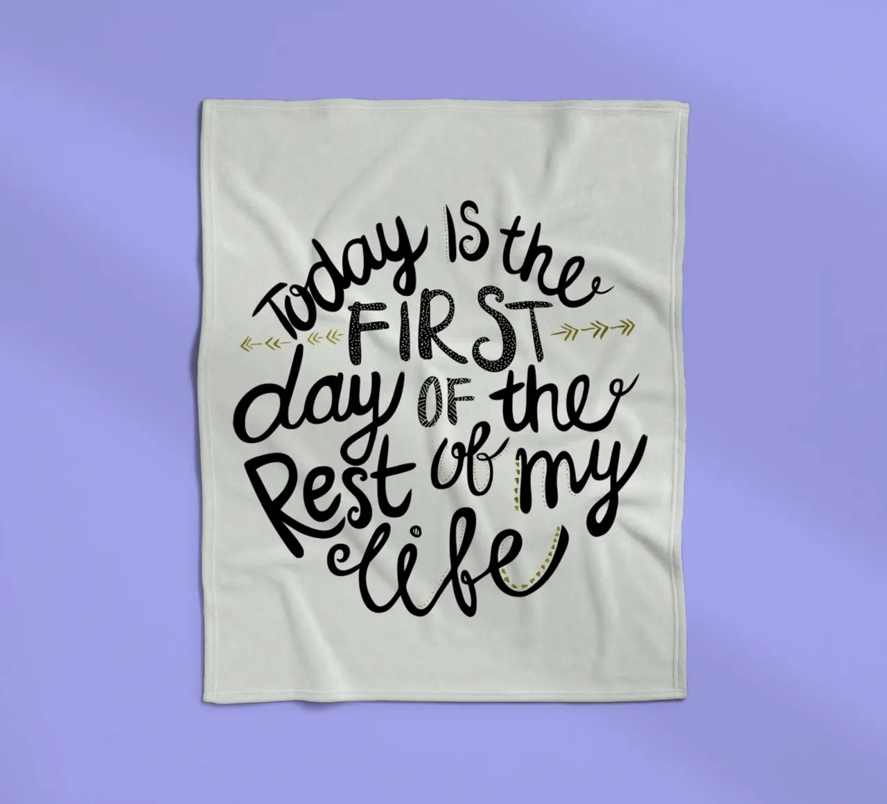 Today Is The First Day coperta in pile da Pom Graphic Design