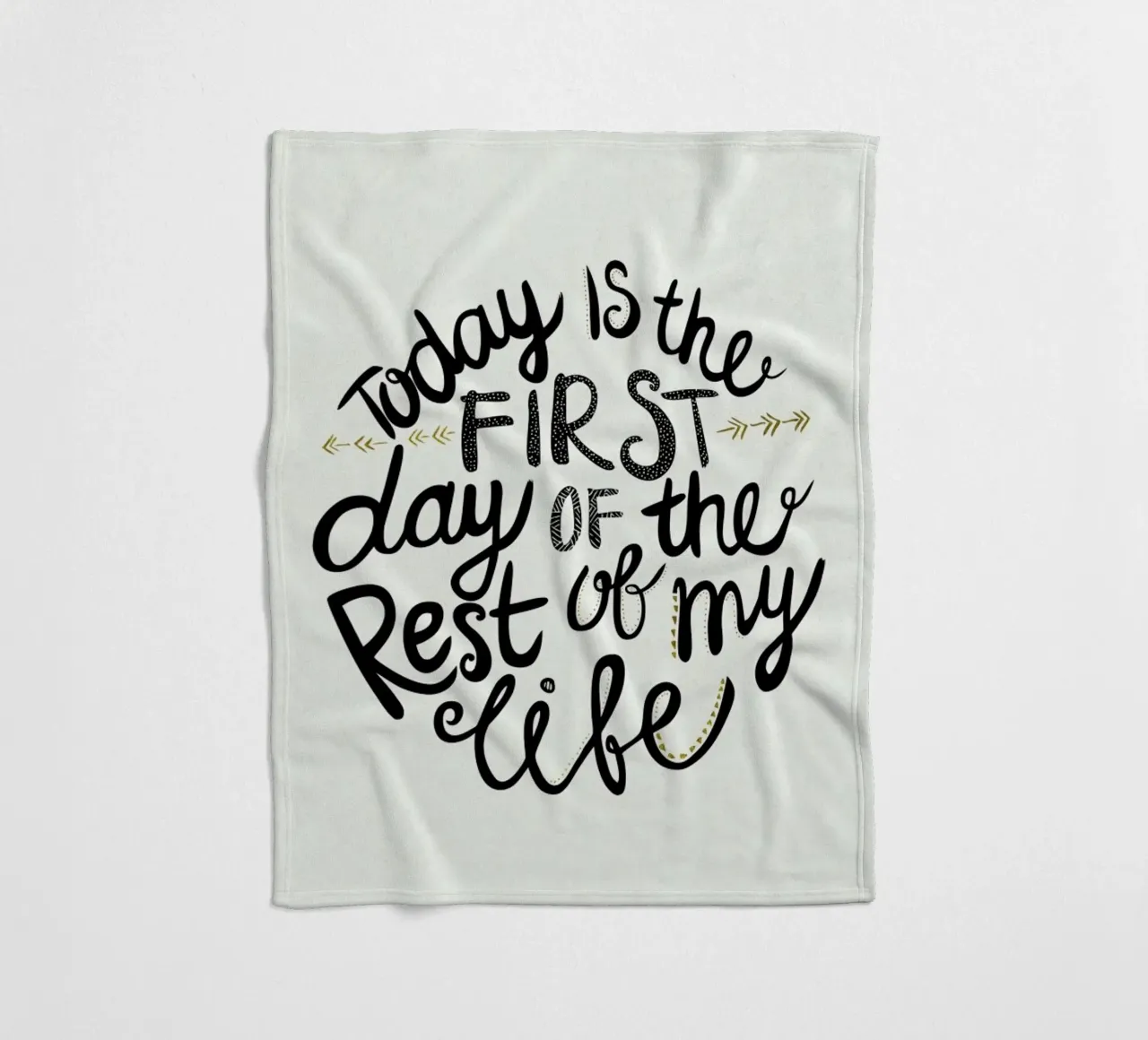 Today Is The First Day coperta in pile da Pom Graphic Design