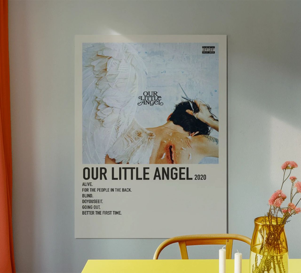 OUR LITTLE ANGEL 2020 poster con telaio in legno da SoundStudio