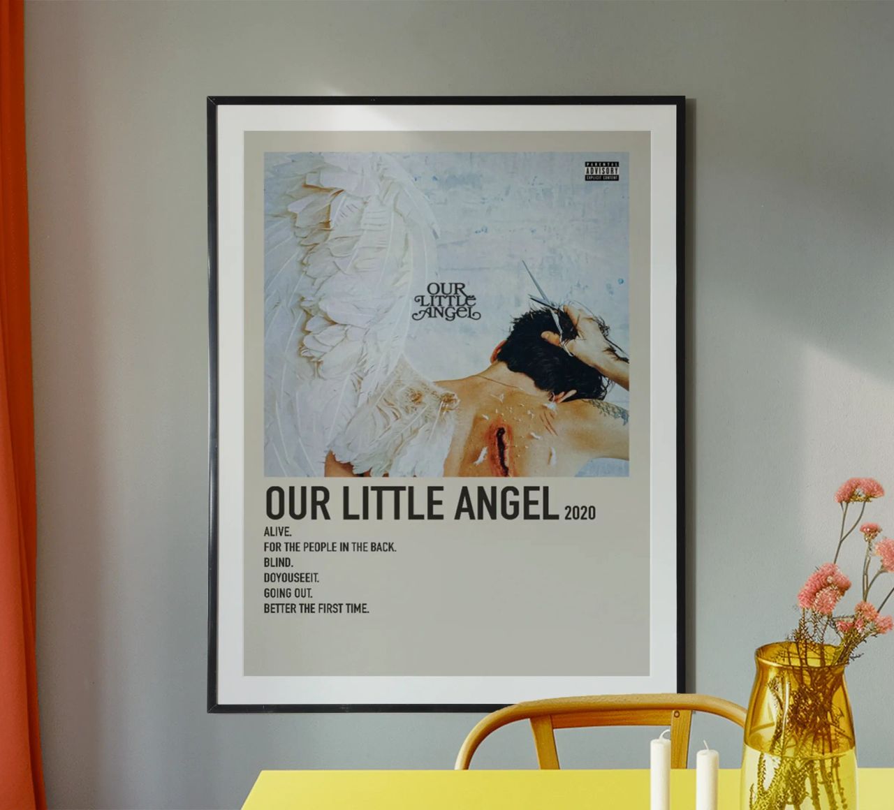 OUR LITTLE ANGEL 2020 poster con telaio in legno da SoundStudio