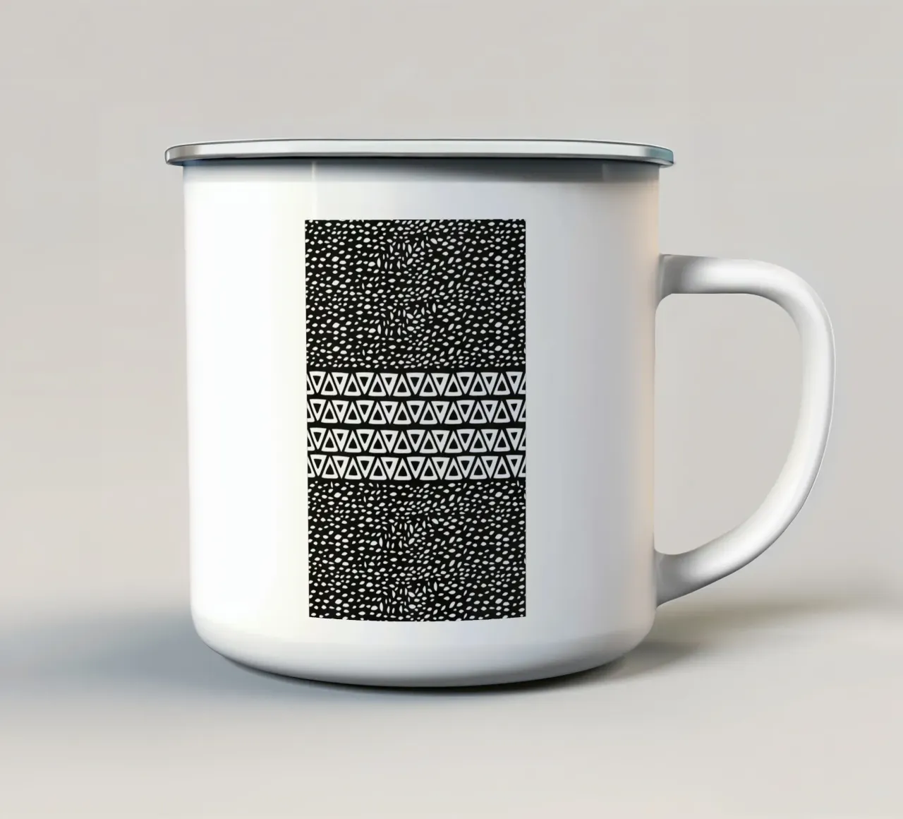 Wind Night Path taza de esmalte de Pom Graphic Design