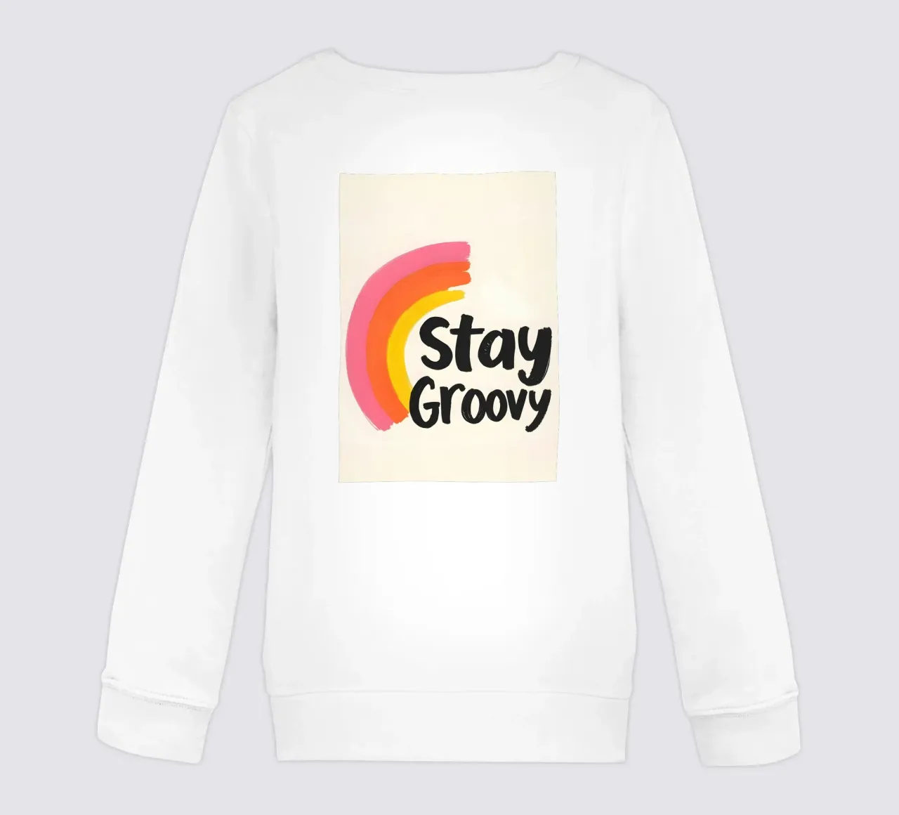 Stay Groovy - Design arcobaleno di ispirazione retrò felpa bambino da QuooodZ by MooodzArt