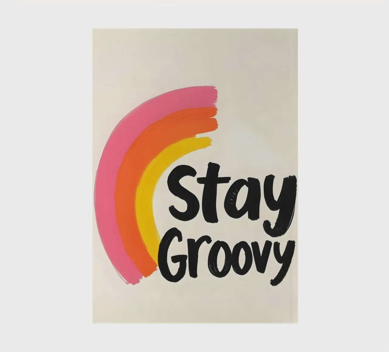 Stay Groovy - Design arcobaleno di ispirazione retrò diario da QuooodZ by MooodzArt