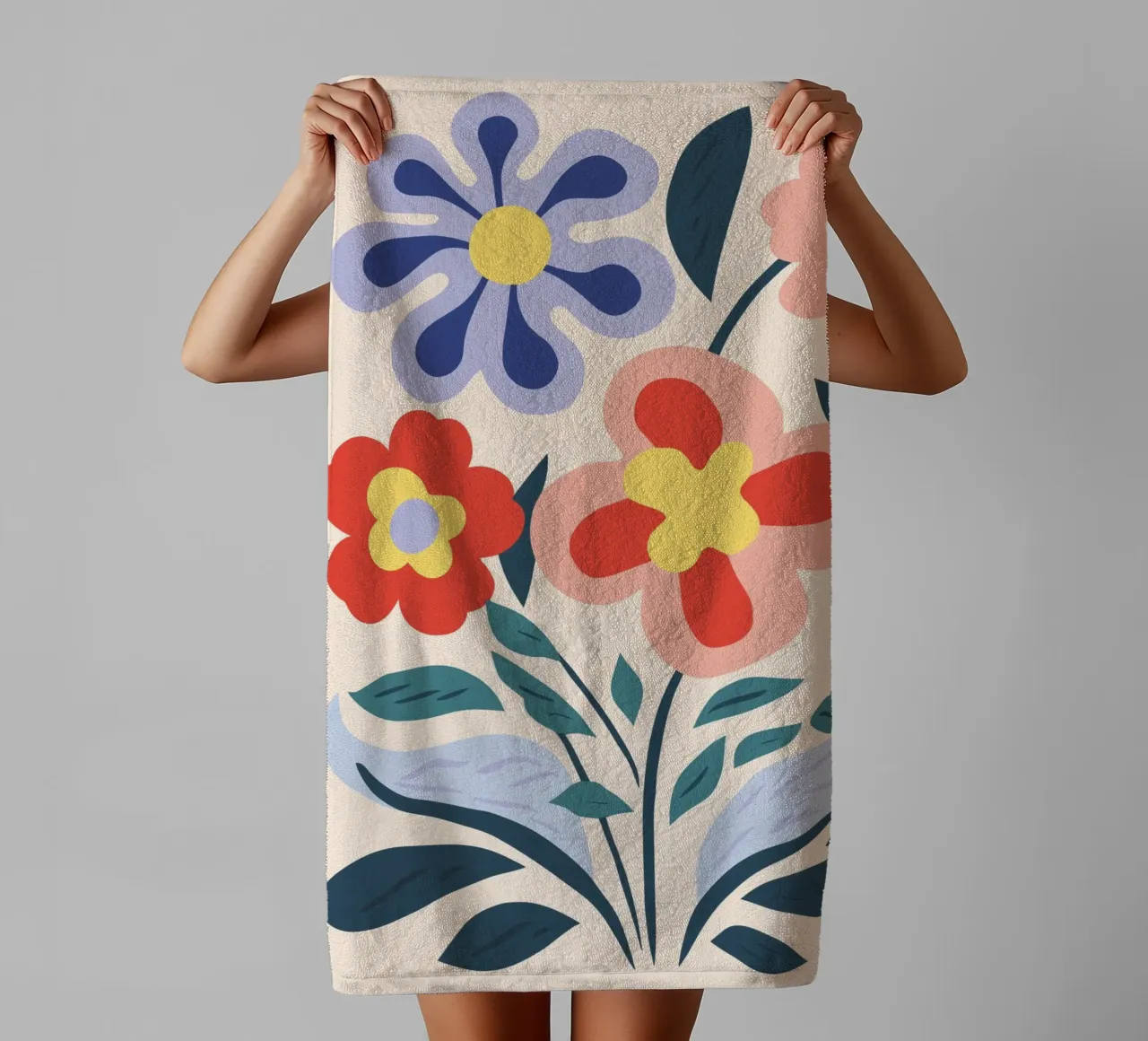 Bloemrijke harmonie badhanddoek van Whole©