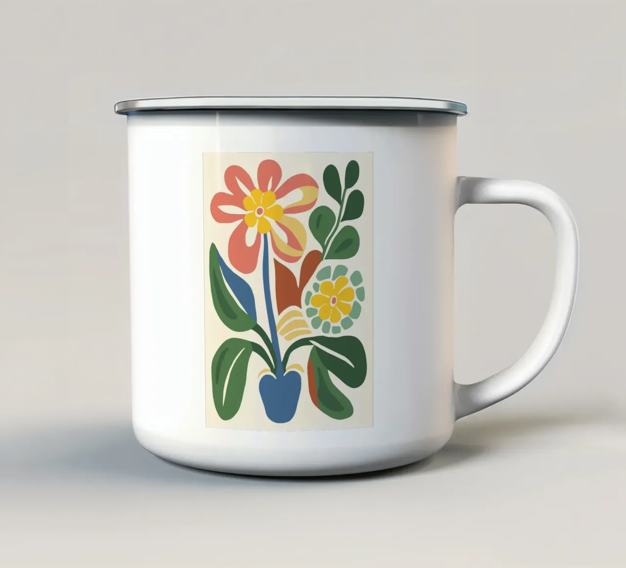 Splendore floreale astratto tazza in smalto da Whole©
