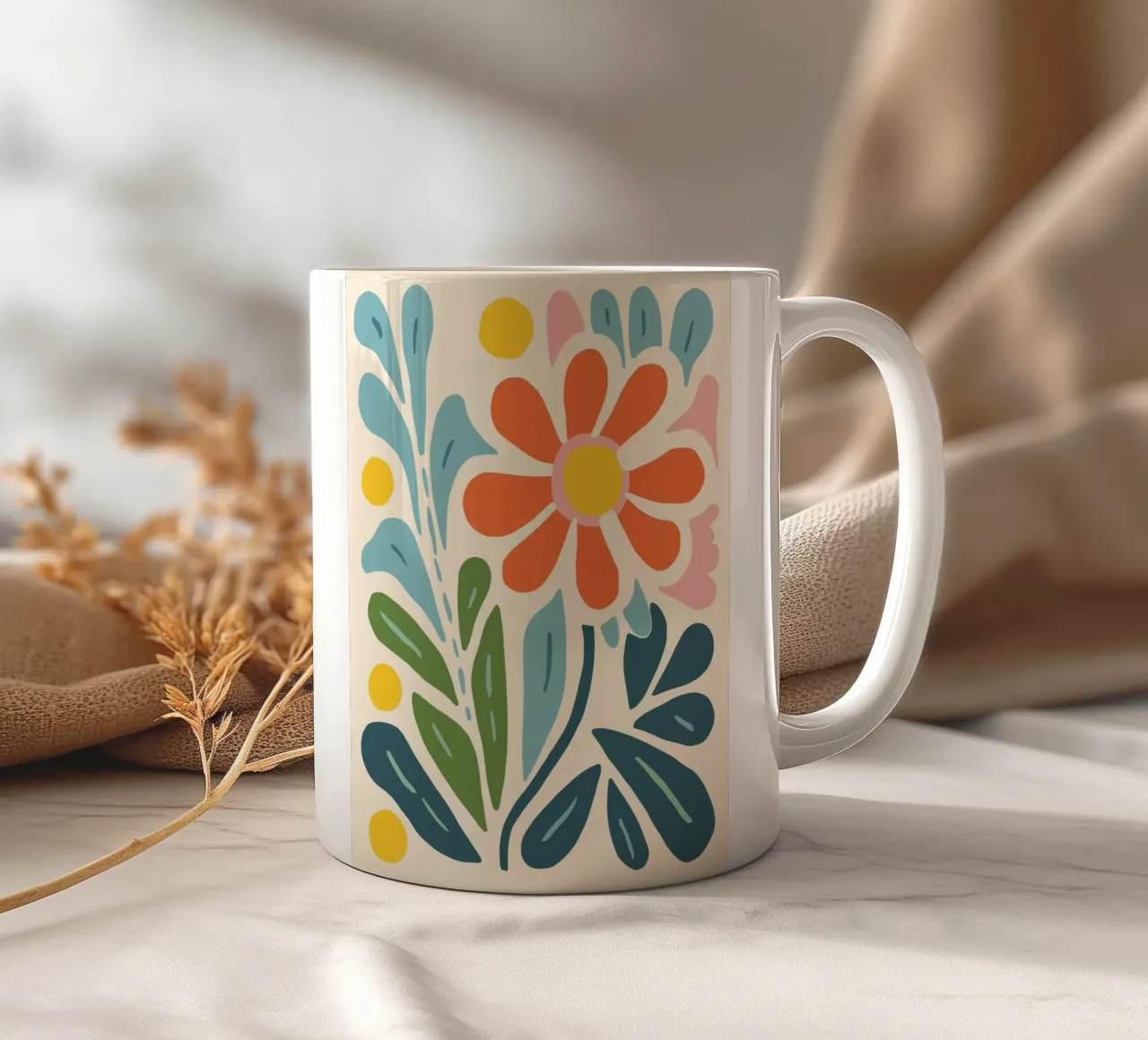 Bouquet di fiori astratto tazza in ceramica da Whole©