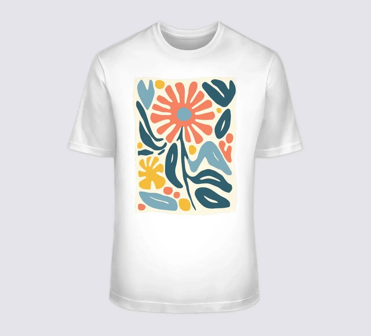 Retro-design floreale t-shirt da Whole©