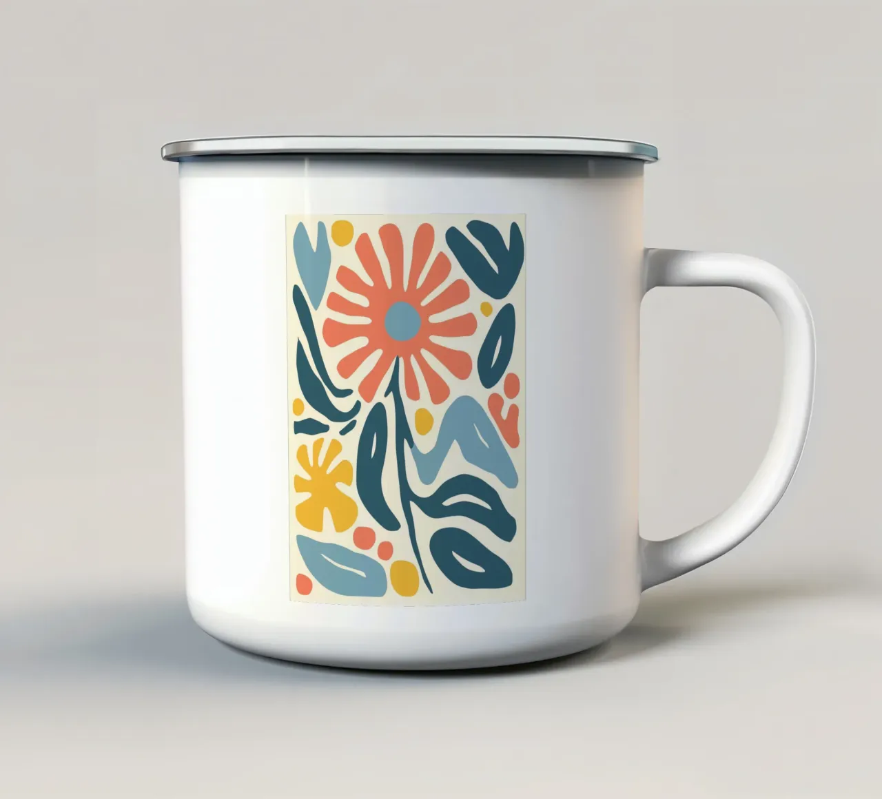 Retro-design floreale tazza in smalto da Whole©