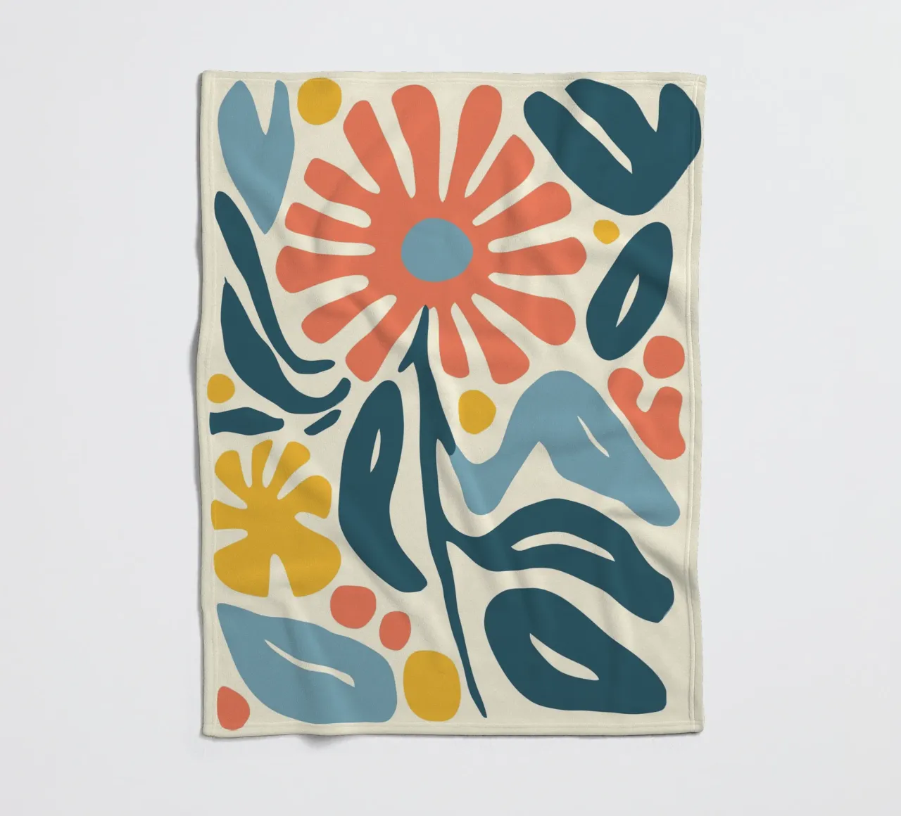 Retro-design floreale coperta in pile da Whole©