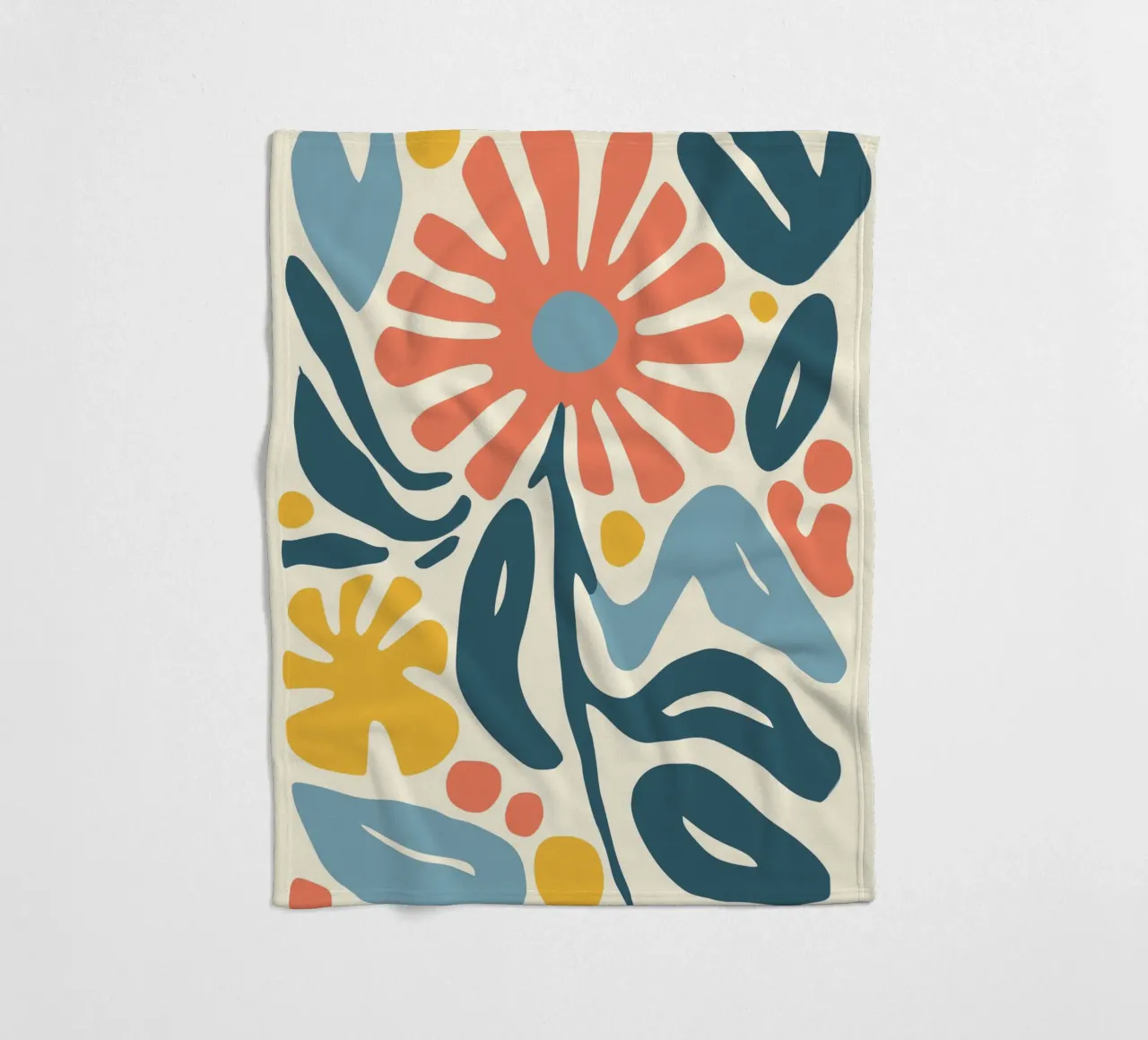 Retro-design floreale coperta in pile da Whole©