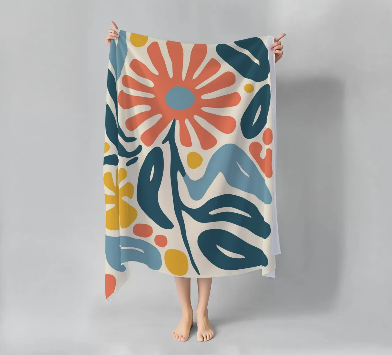 Retro-design floreale telo mare da Whole©