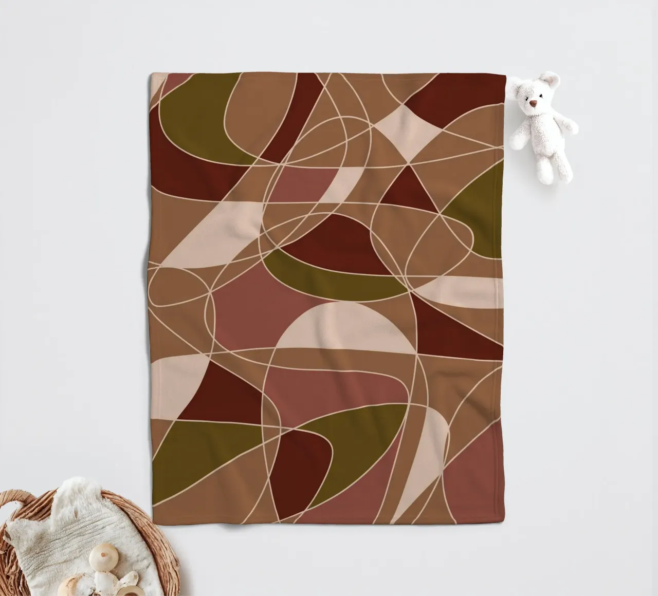 Broken Lines Fleecedecke von Mathudace Créas