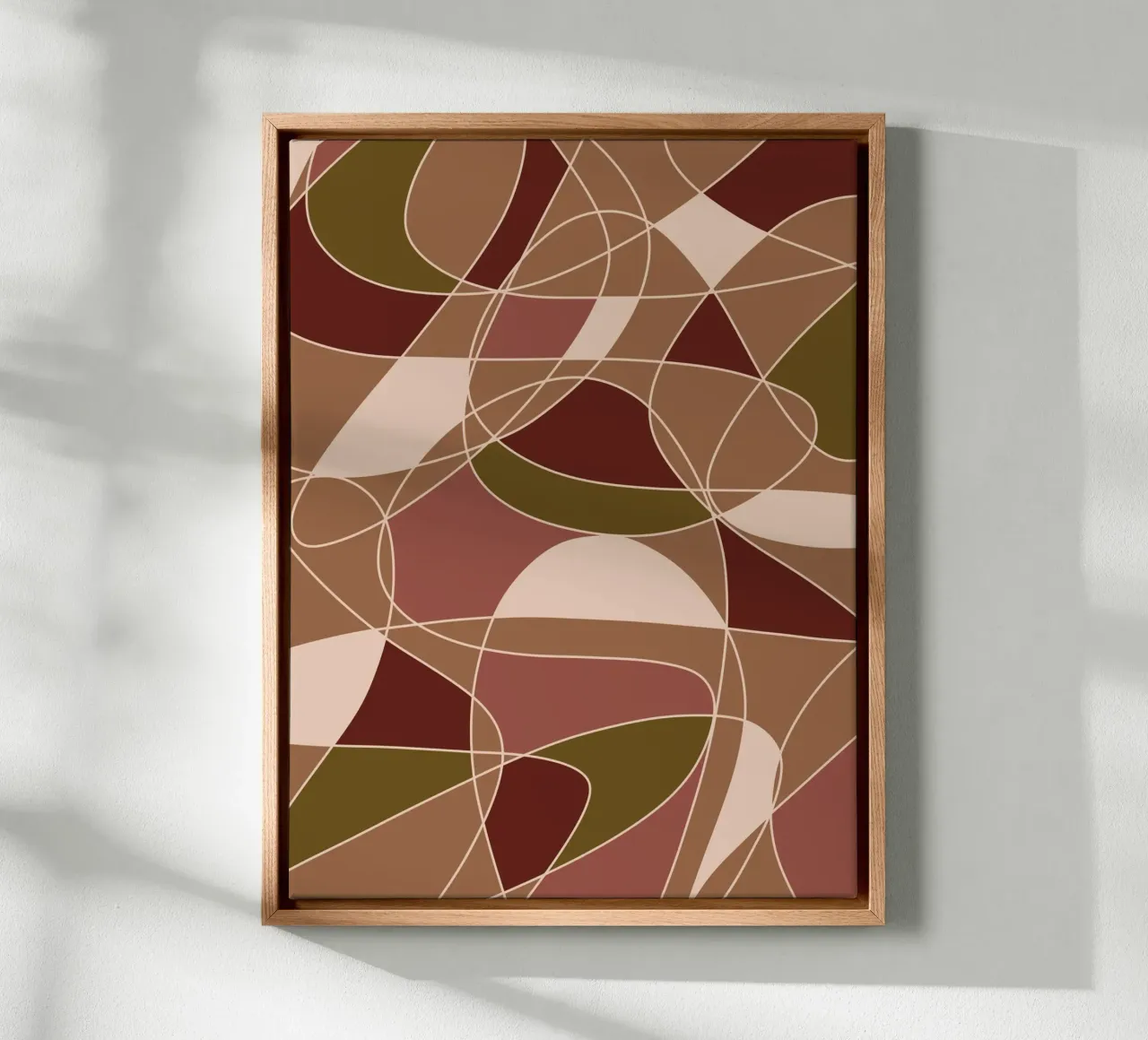 Broken Lines canvas met Baklijst van Mathudace Créas