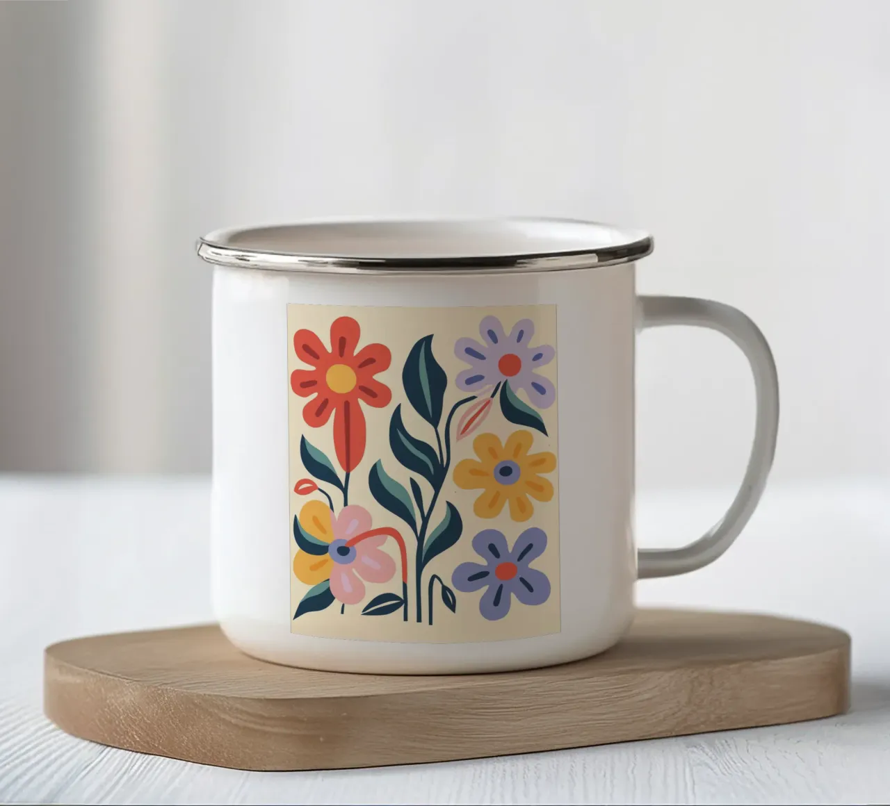 Splendore floreale colorato tazza in smalto da Whole©