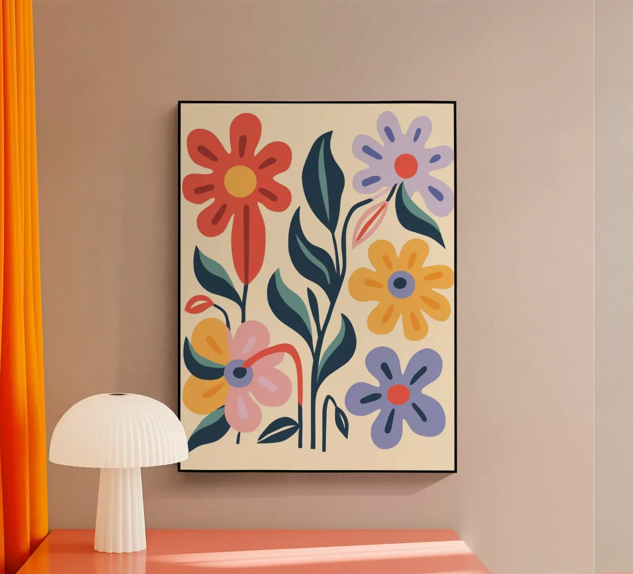 Splendore floreale colorato plexiglass da Whole©